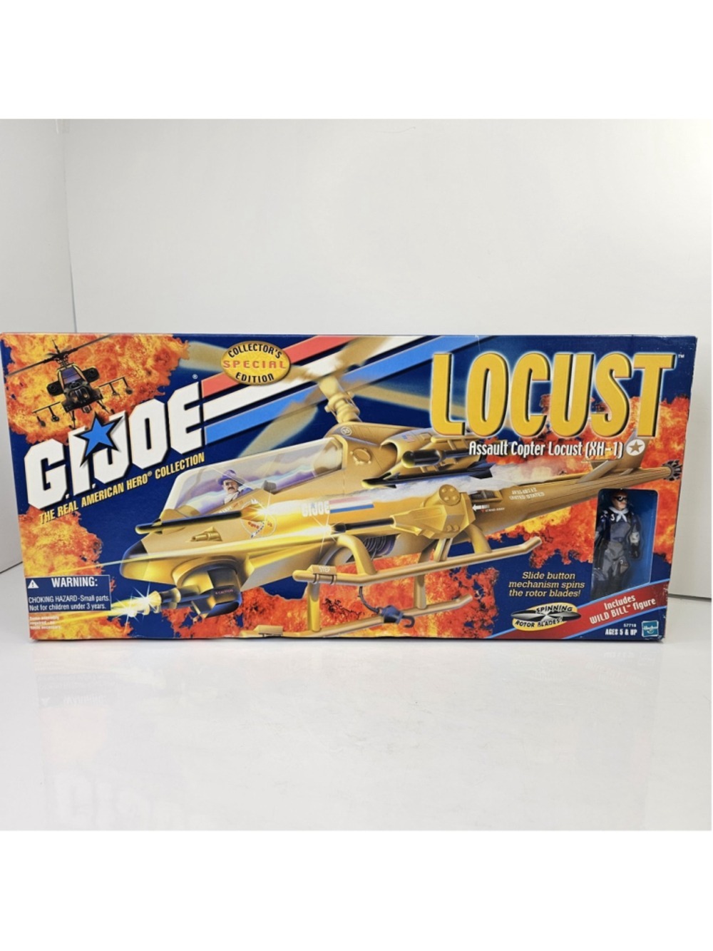 SEALED GI Joe Locust Helicopter XH-1 w/ Wild Bill NEW Collector's Ed, 2000
